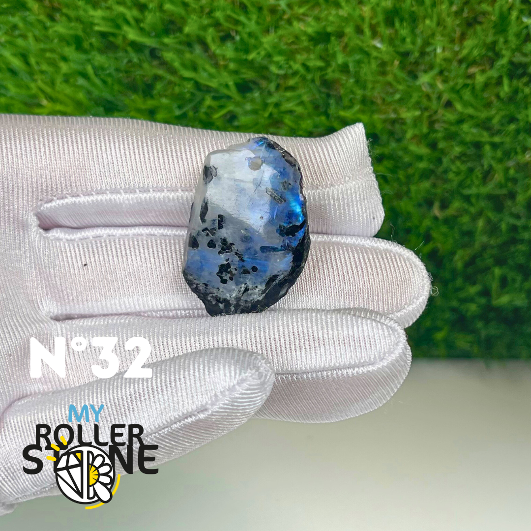 Pendentif Percé Pieristérite tranche semi brute 5A