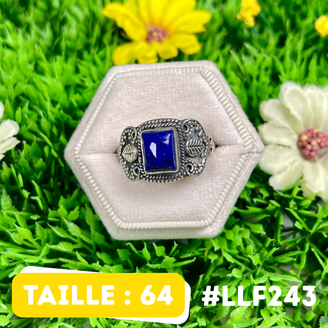 Bague Argent 925 Lapis Lazuli #LLF243