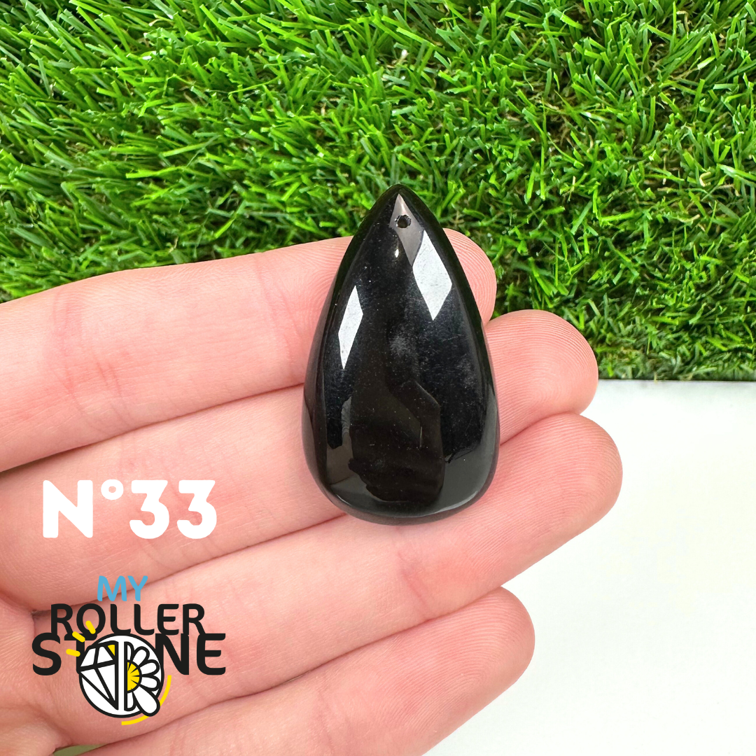 Pendentif Percé Tourmaline Noire