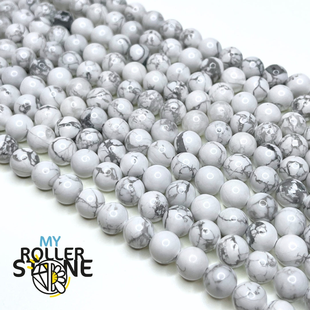 Perle howlite blanche 8 MM