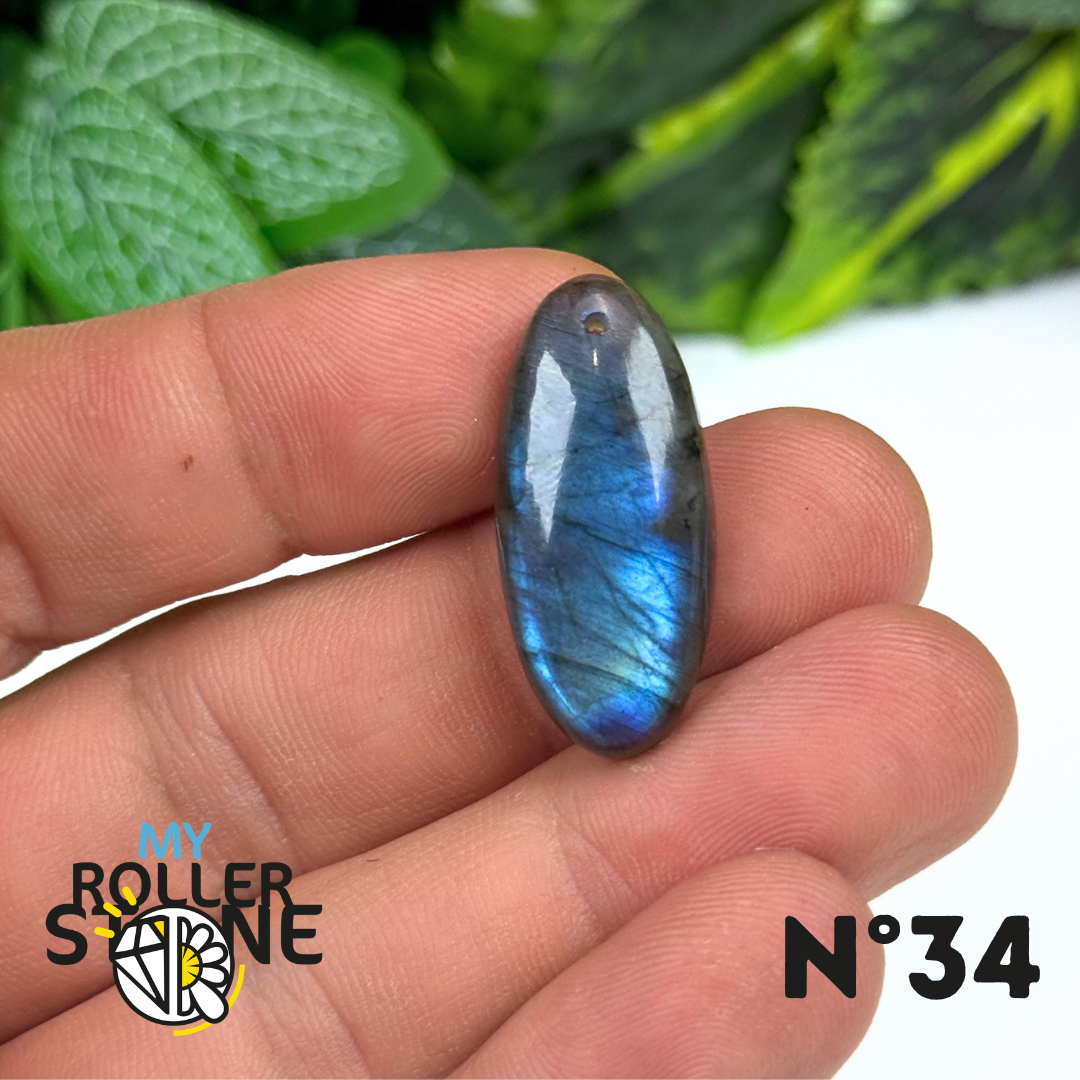 Pendentif Labradorite Blue fire percé 5A