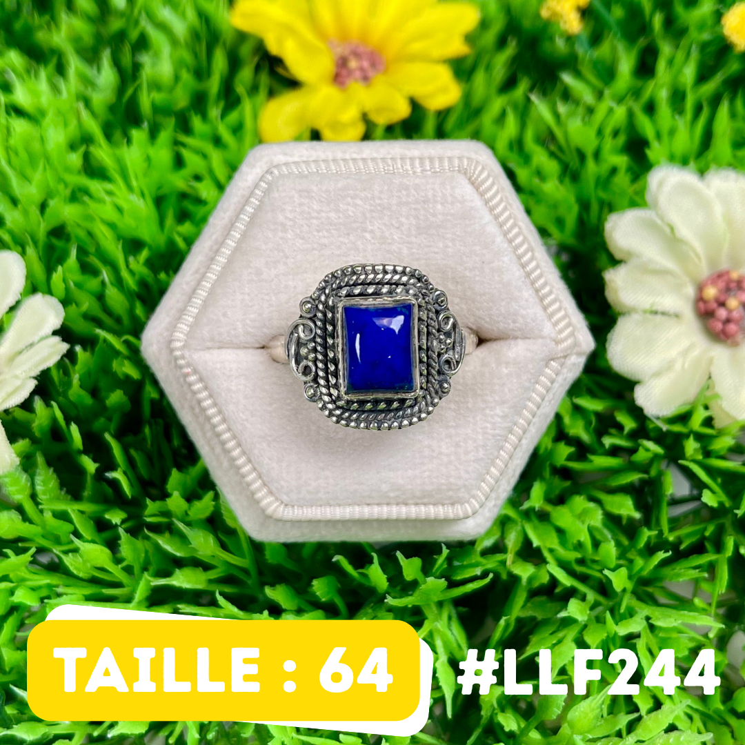 Bague Argent 925 Lapis Lazuli #LLF244