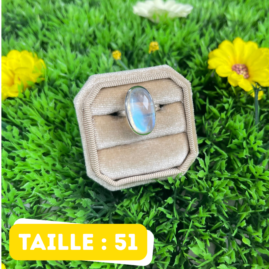 Bague Pierre de Lune Blue Fire #235