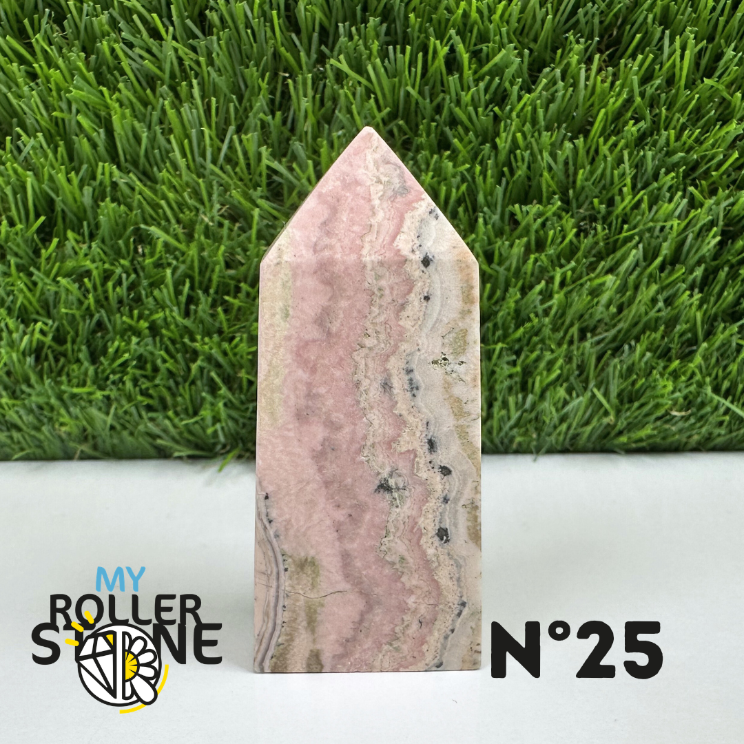 Pointes Pierre Rectangulaire Rhodochrosite