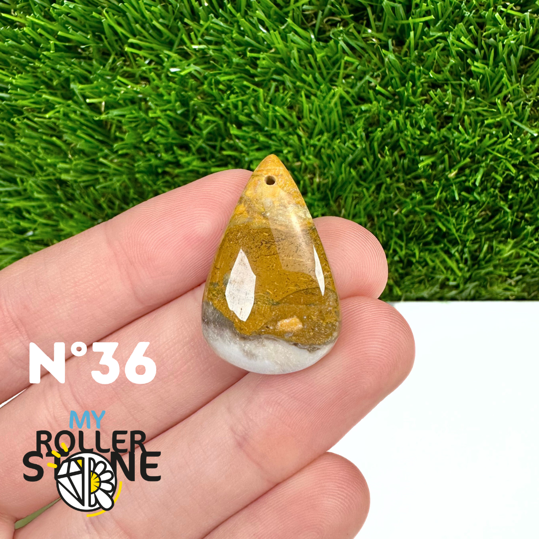 Pendentif Jaspe Bumblebee Néo 5A Percé