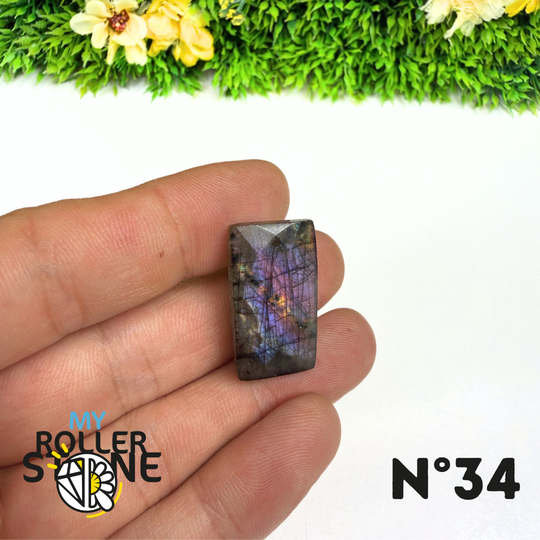 Pendentif Percé Spectrolite Violette