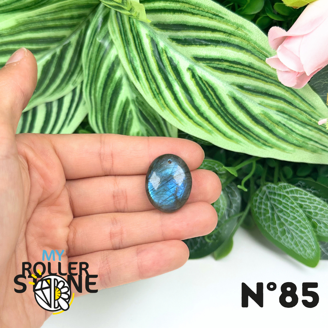 Pendentif Labradorite blue fire percé 5A
