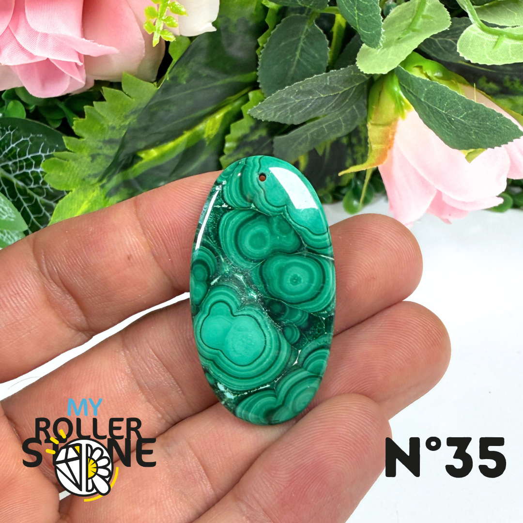 Pendentif Malachite Percé 5A