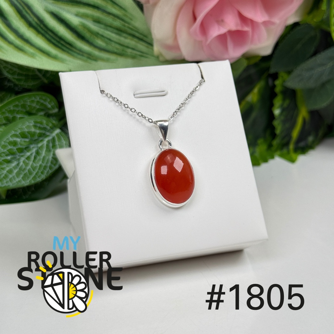 Pendentif argent cornaline #1805