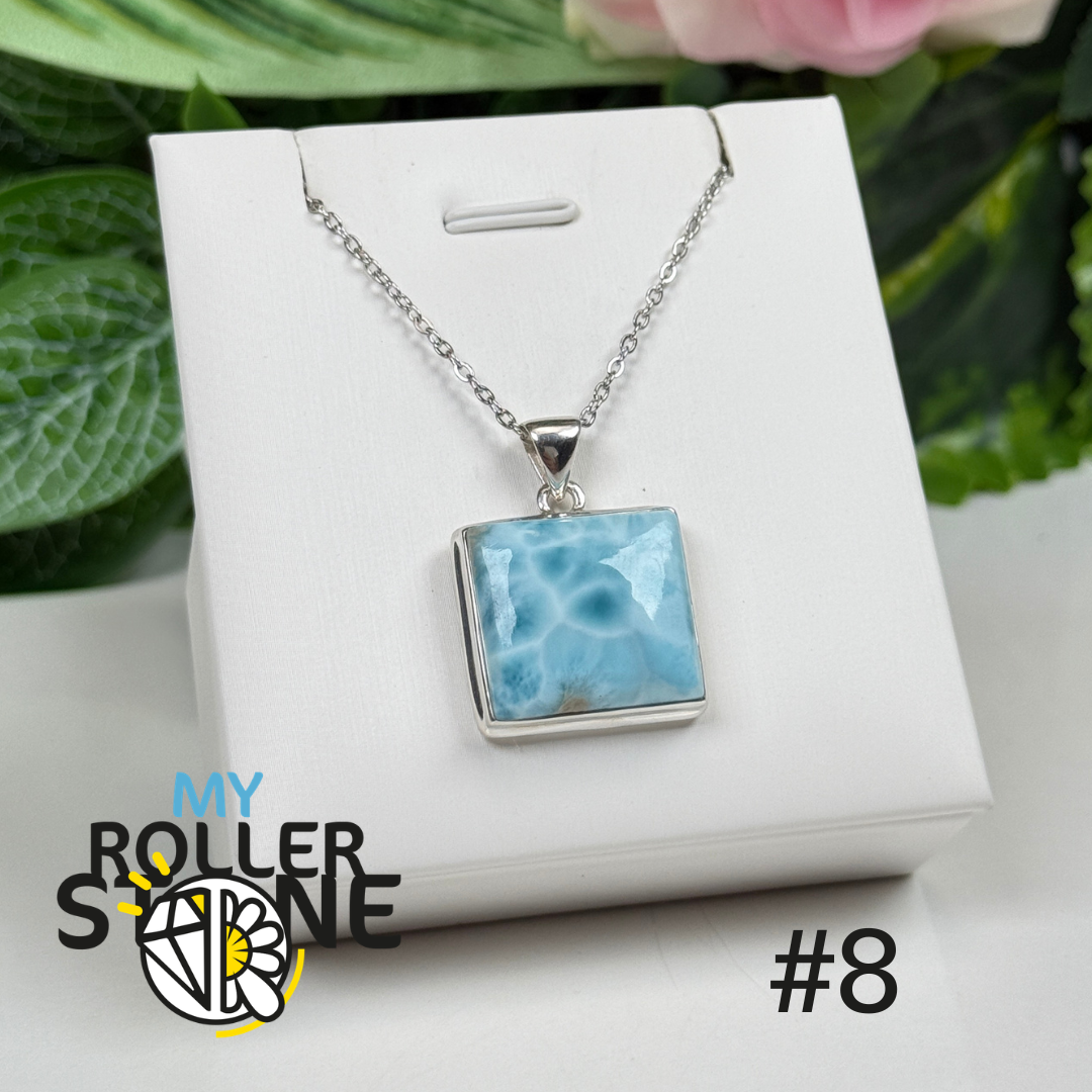 Pendentif argent larimar #RIP8