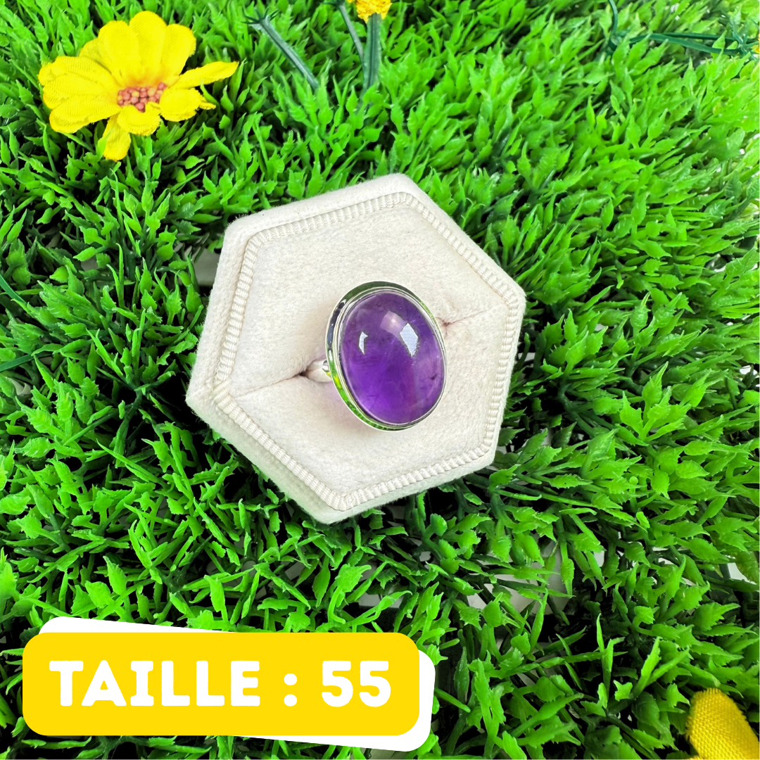 Bague Argent 925 Améthyste #235