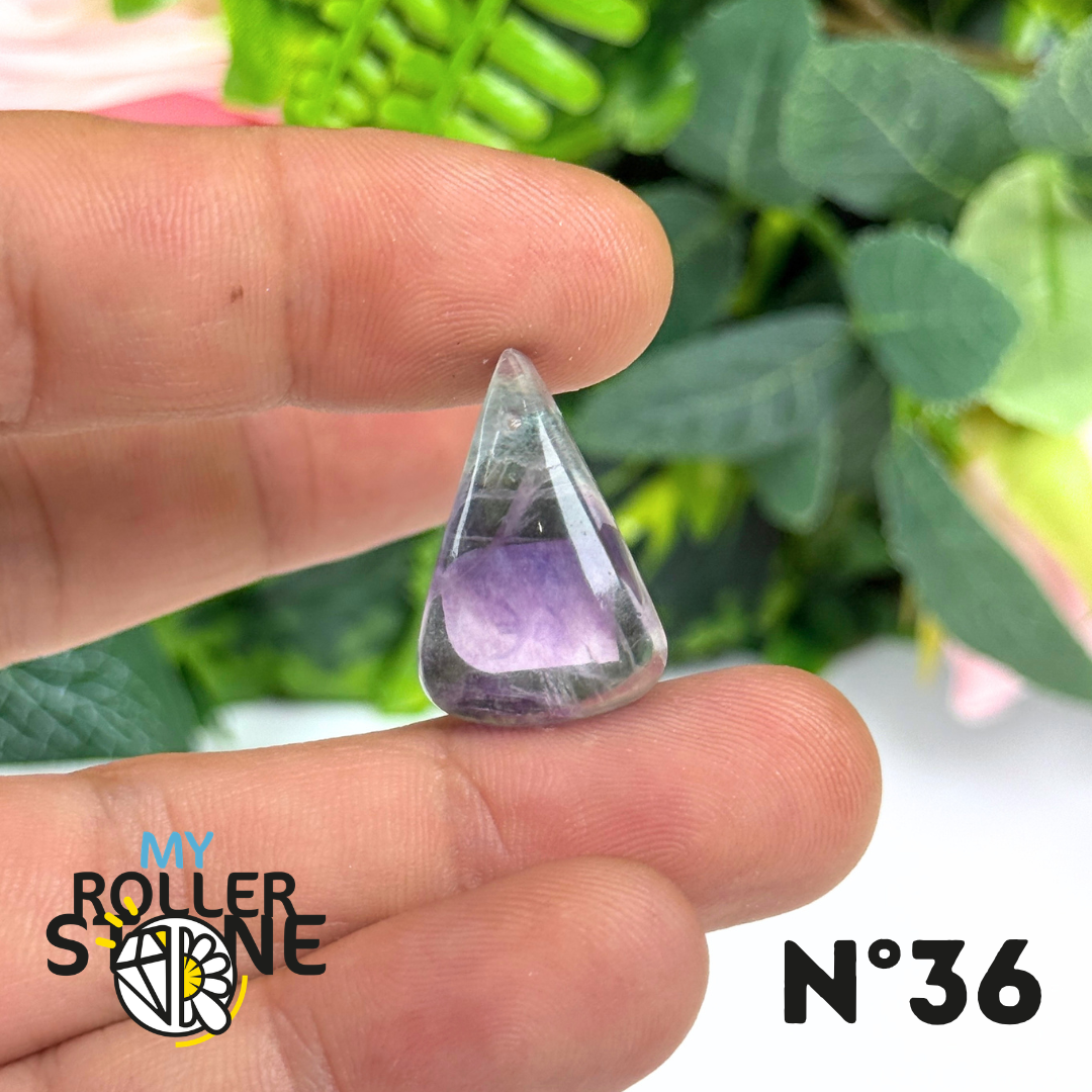 Pendentif percé Fluorite Arc-en-Ciel 5A