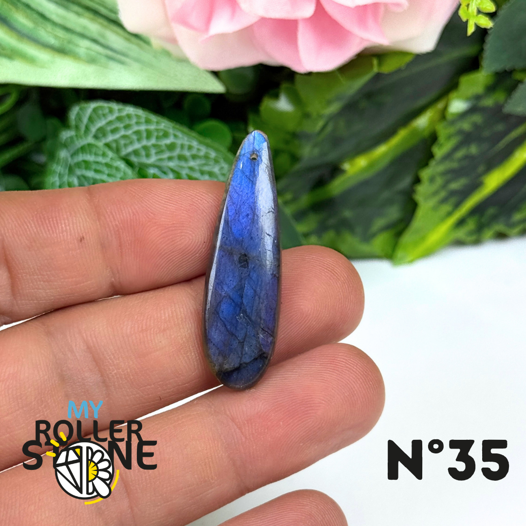 Pendentif Labradorite Blue fire percé 5A