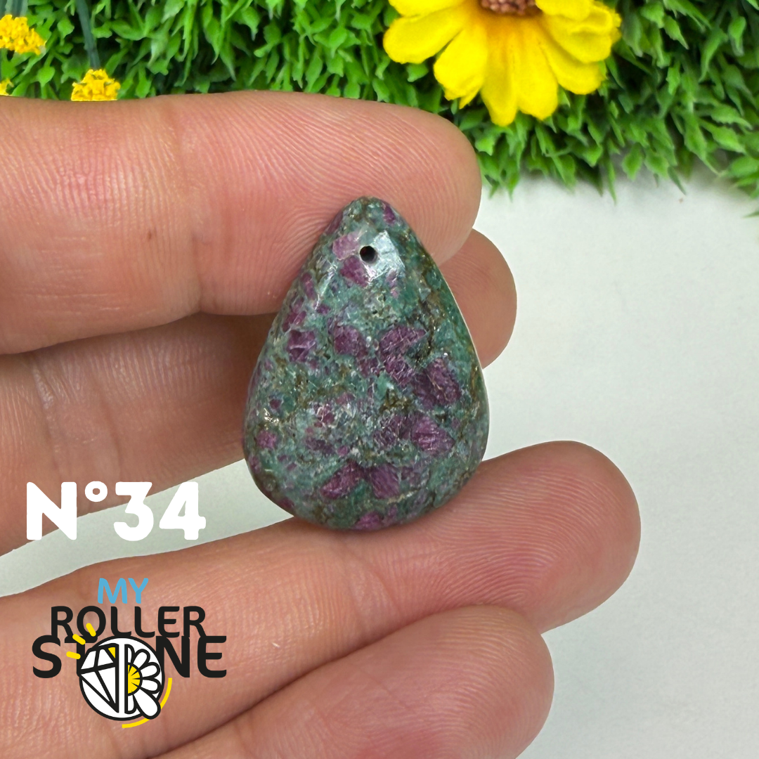 Pendentif percé Ruby Fushiste 5A