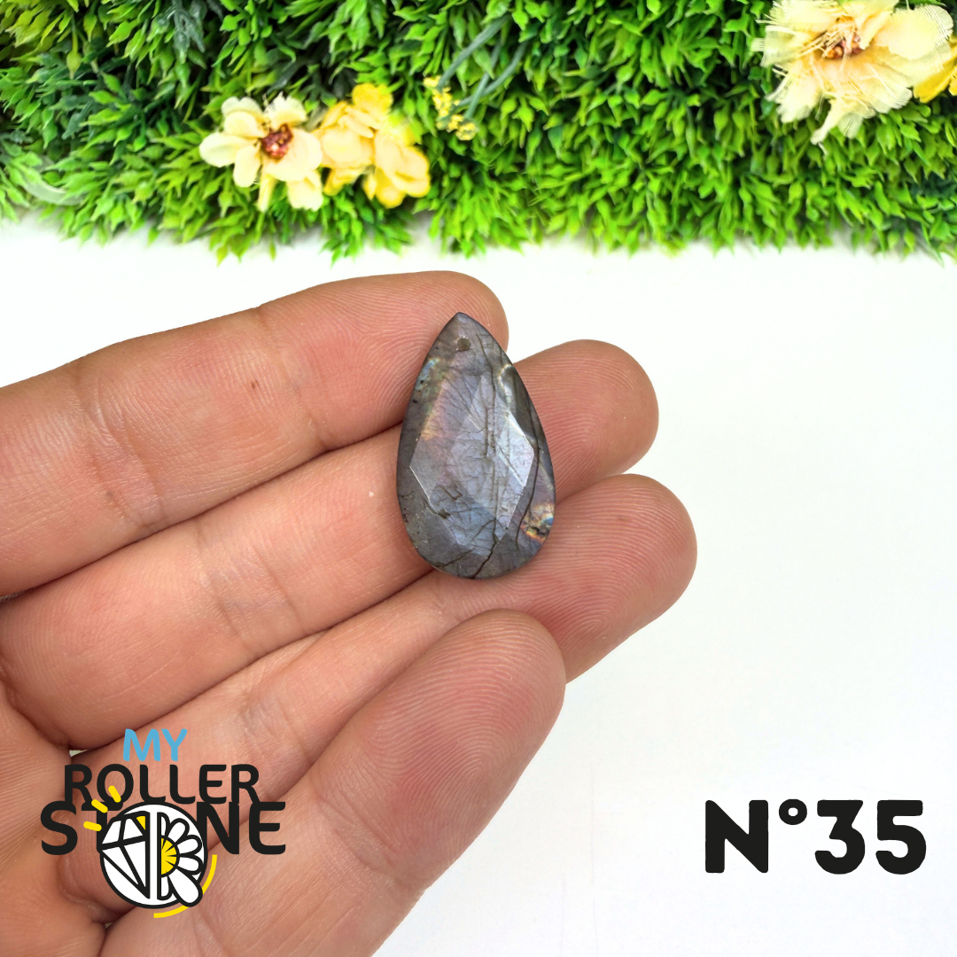 Pendentif Percé Spectrolite Violette