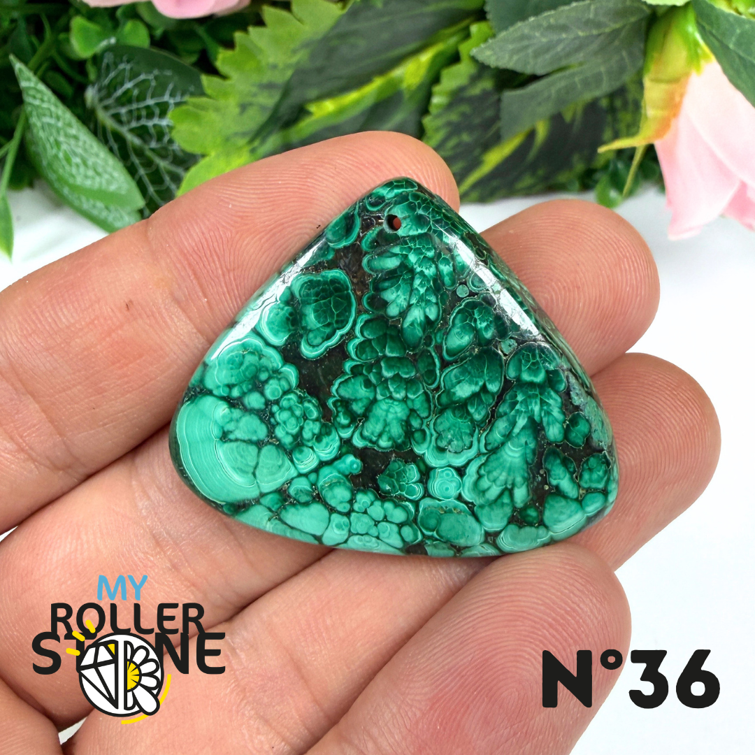 Pendentif Malachite Percé 5A