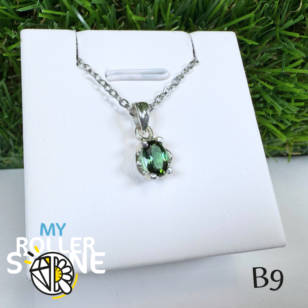Pendentif Émeraude et Argent 925 B9