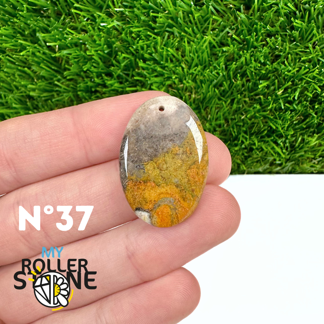 Pendentif Jaspe Bumblebee Néo 5A Percé