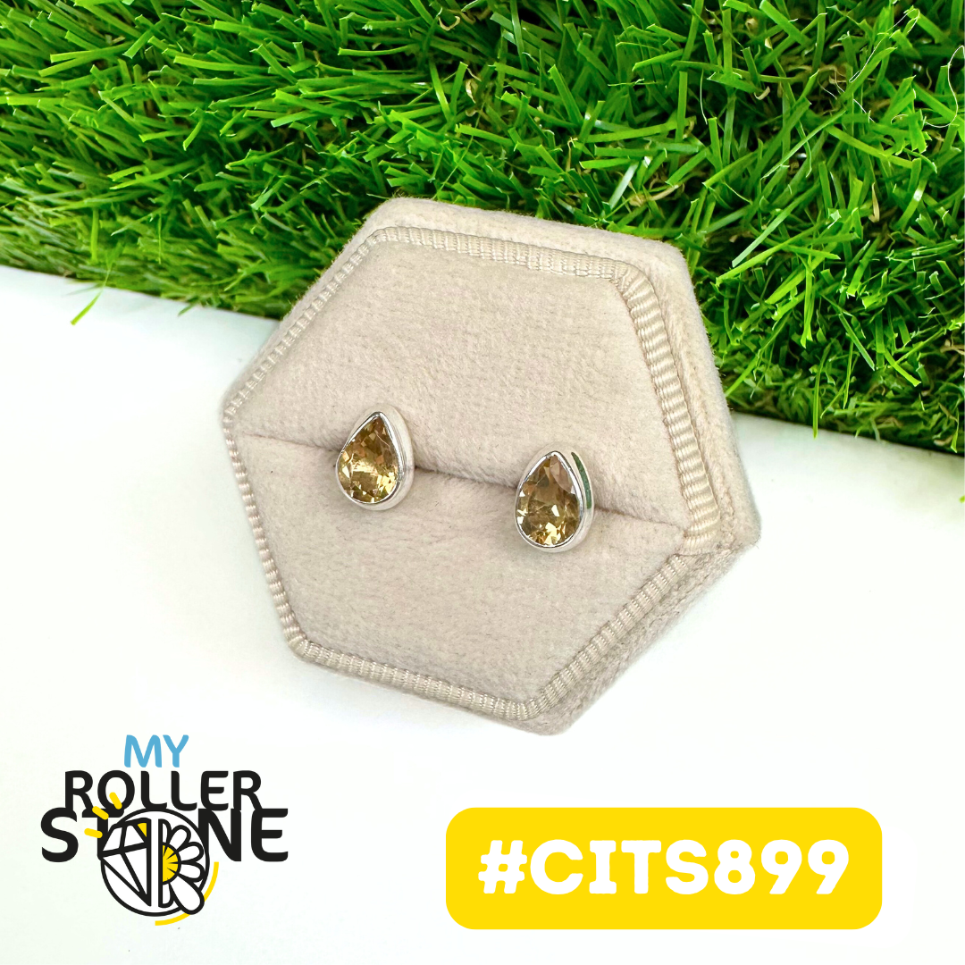 Boucles d'Oreilles Argent 925 Citrine #CITS899