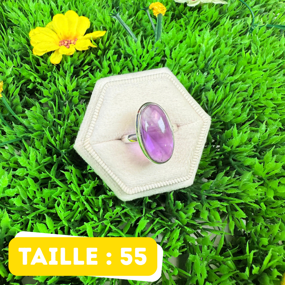 Bague Argent 925 Améthyste #237