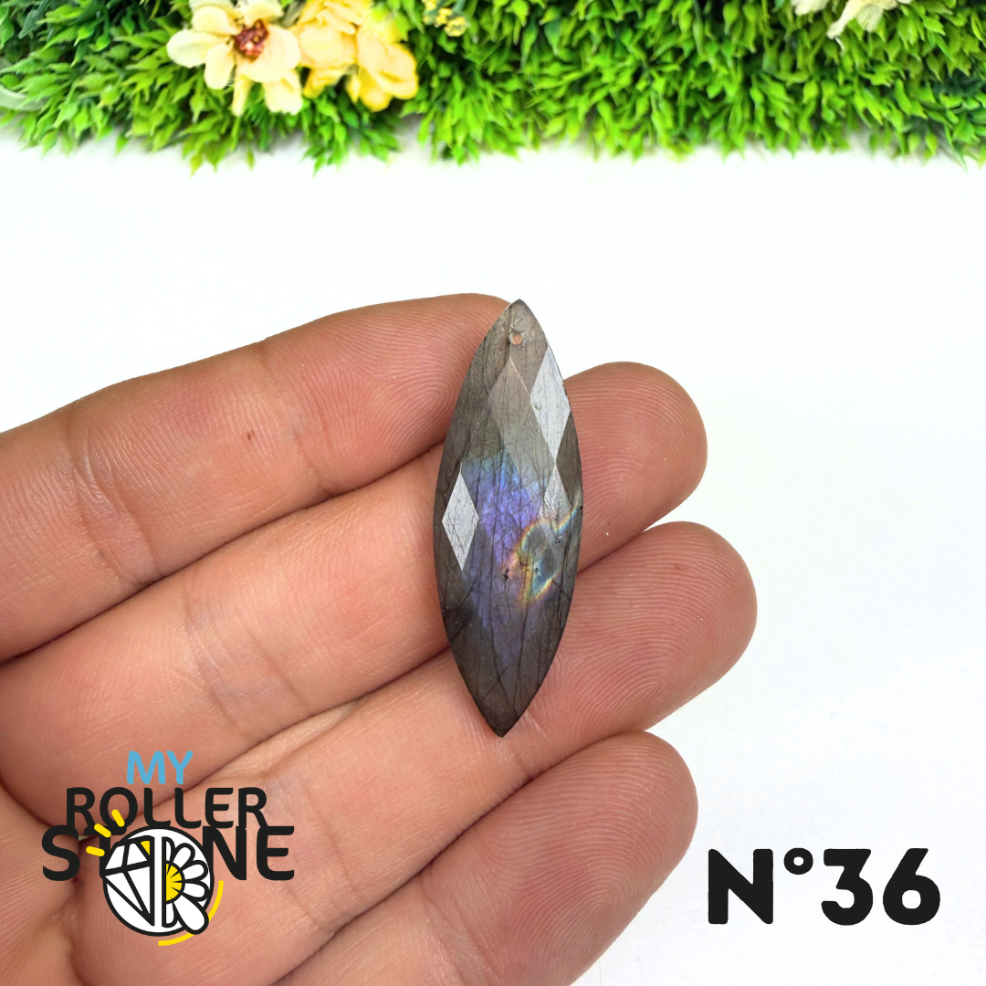 Pendentif Percé Spectrolite Violette