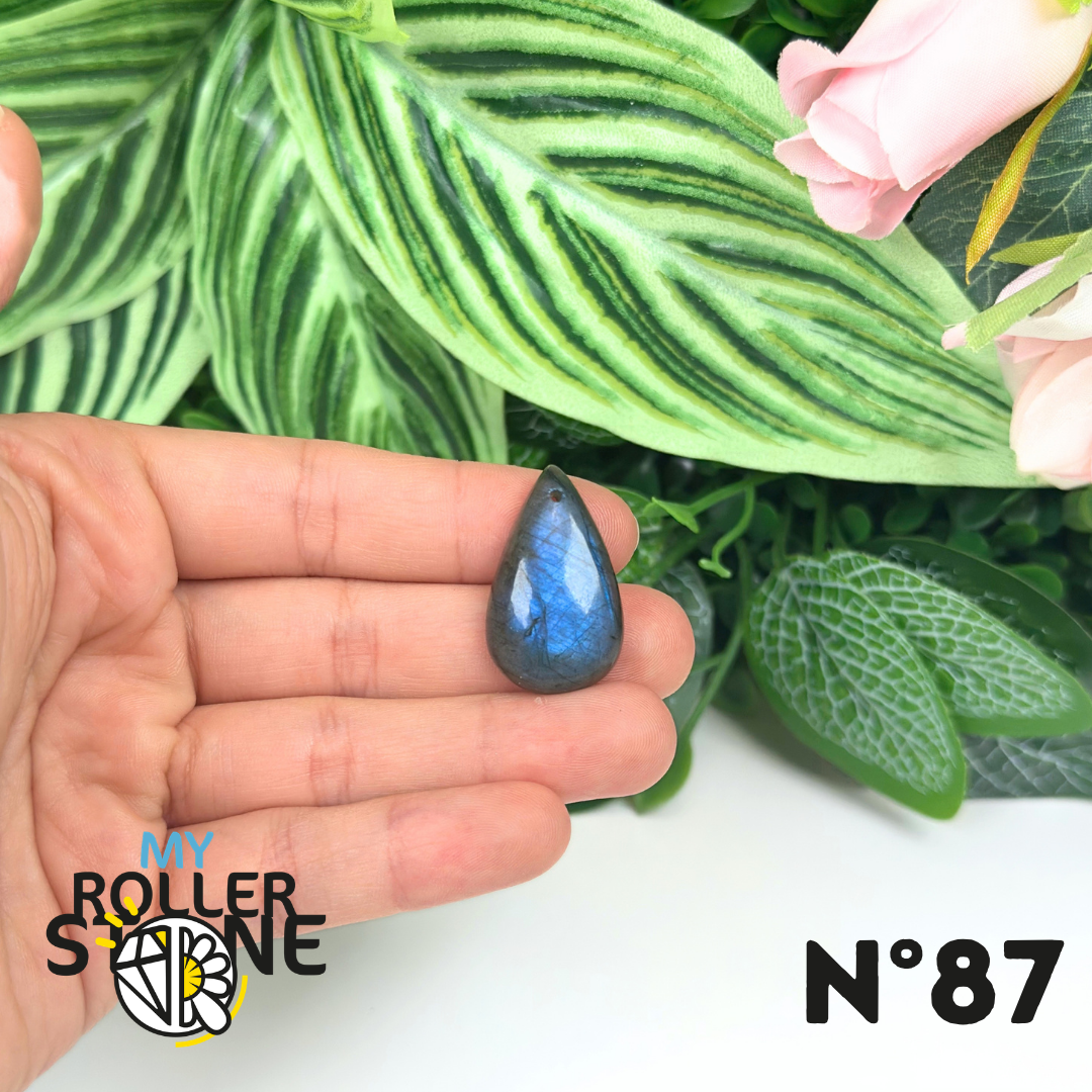 Pendentif Labradorite blue fire percé 5A