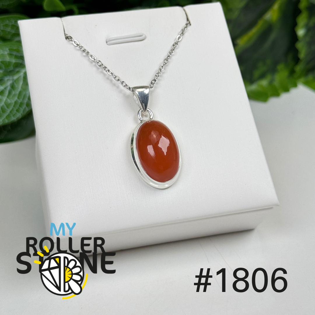 Pendentif argent cornaline #1806