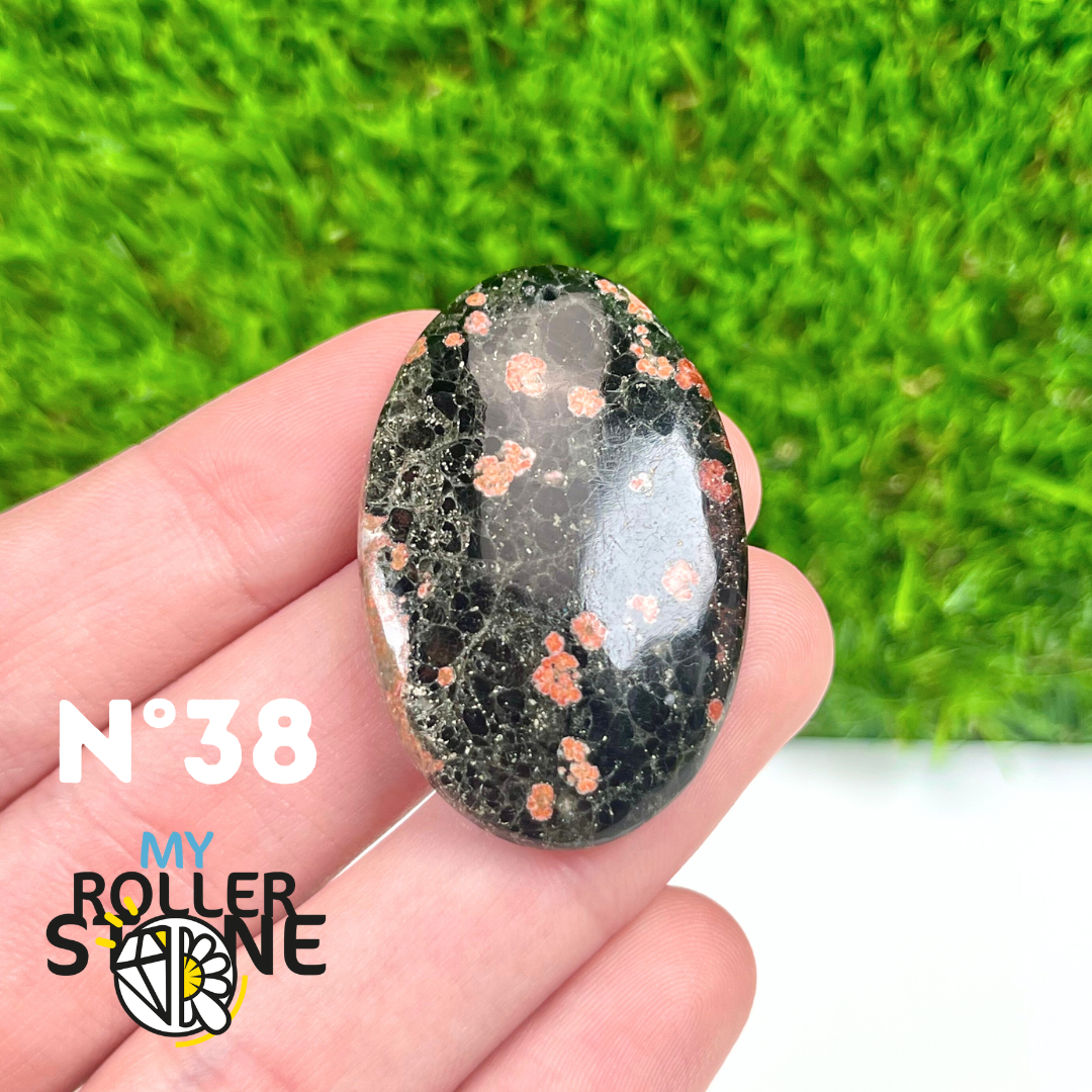 Pendentif Obsidienne Fleurie percé