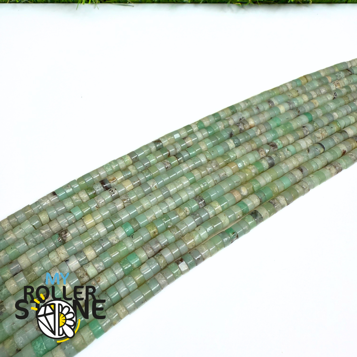 Perle Heishi Opale verte