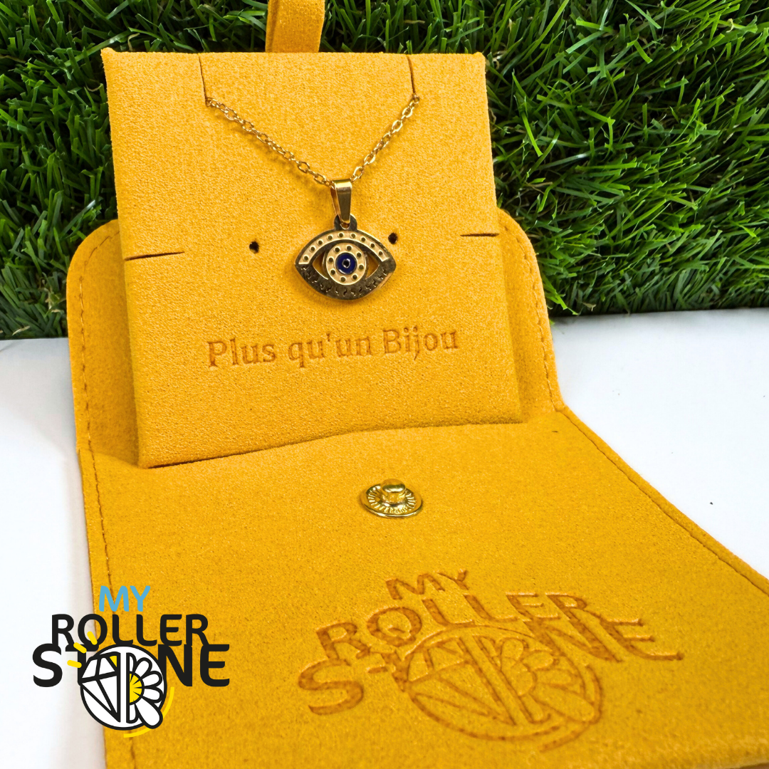 Pendentif Oeil Acier inoxydable doré