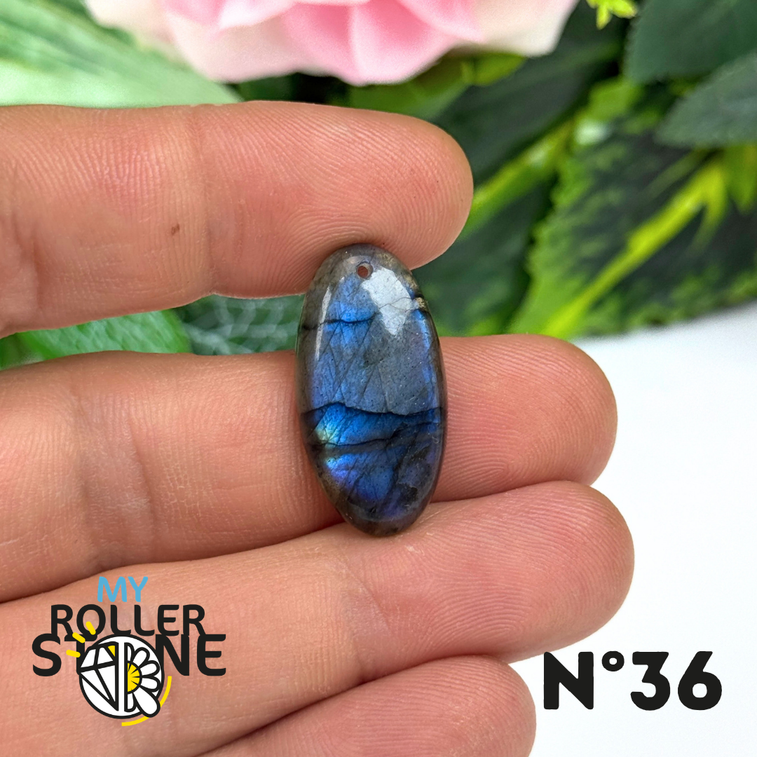 Pendentif Labradorite Blue fire percé 5A