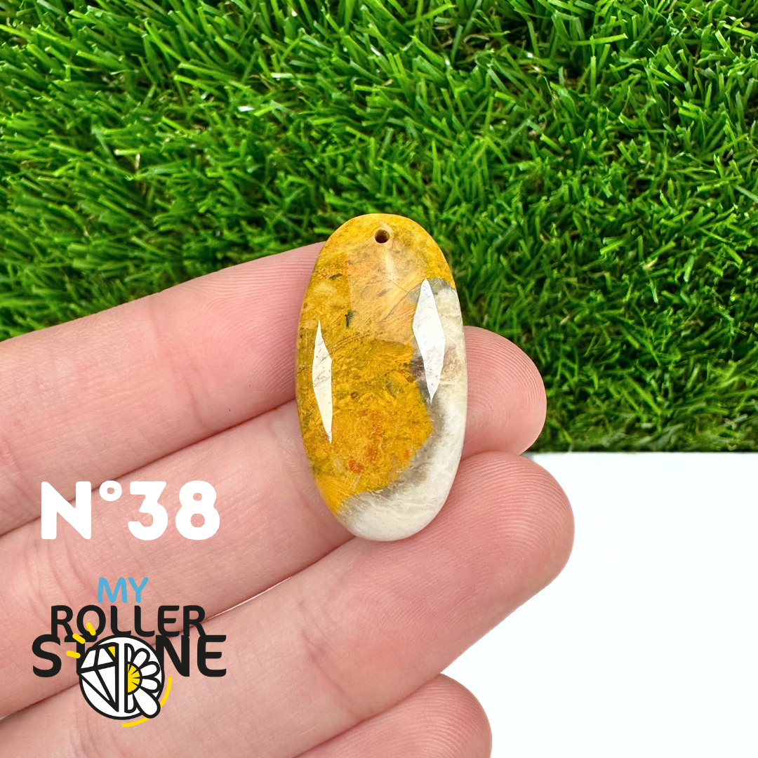 Pendentif Jaspe Bumblebee Néo 5A Percé