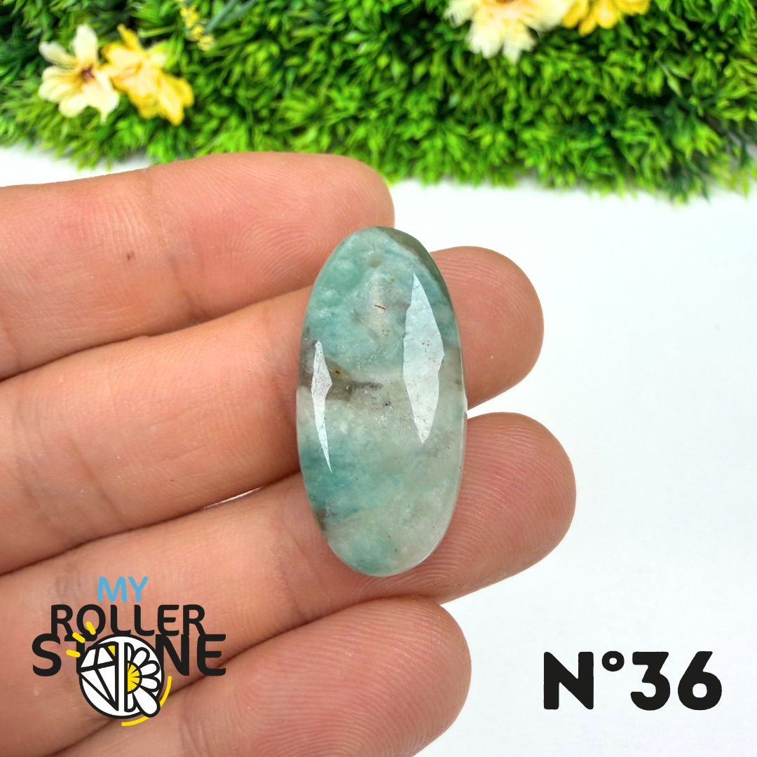 Pendentif Percé Amazonite et Quartz Fumé (Rare)