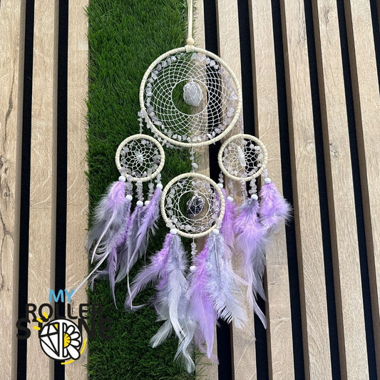 Attrape Rêve Améthyste et Cristal de Roche