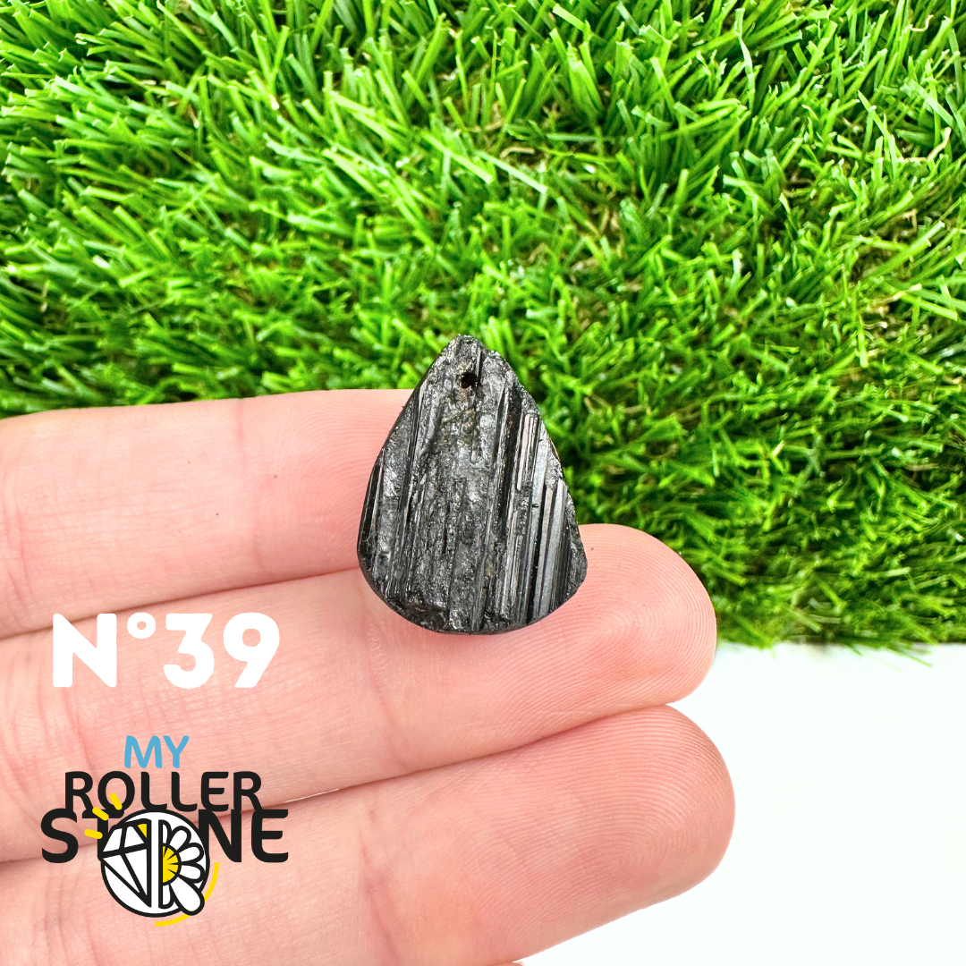 Pendentif Perce Tourmaline Noire 5A