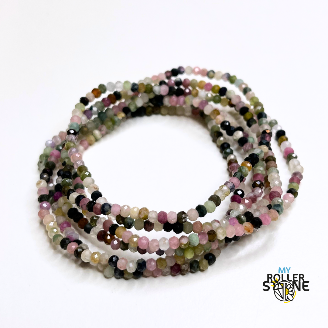 Bracelet Facetté Tourmaline Multicolore