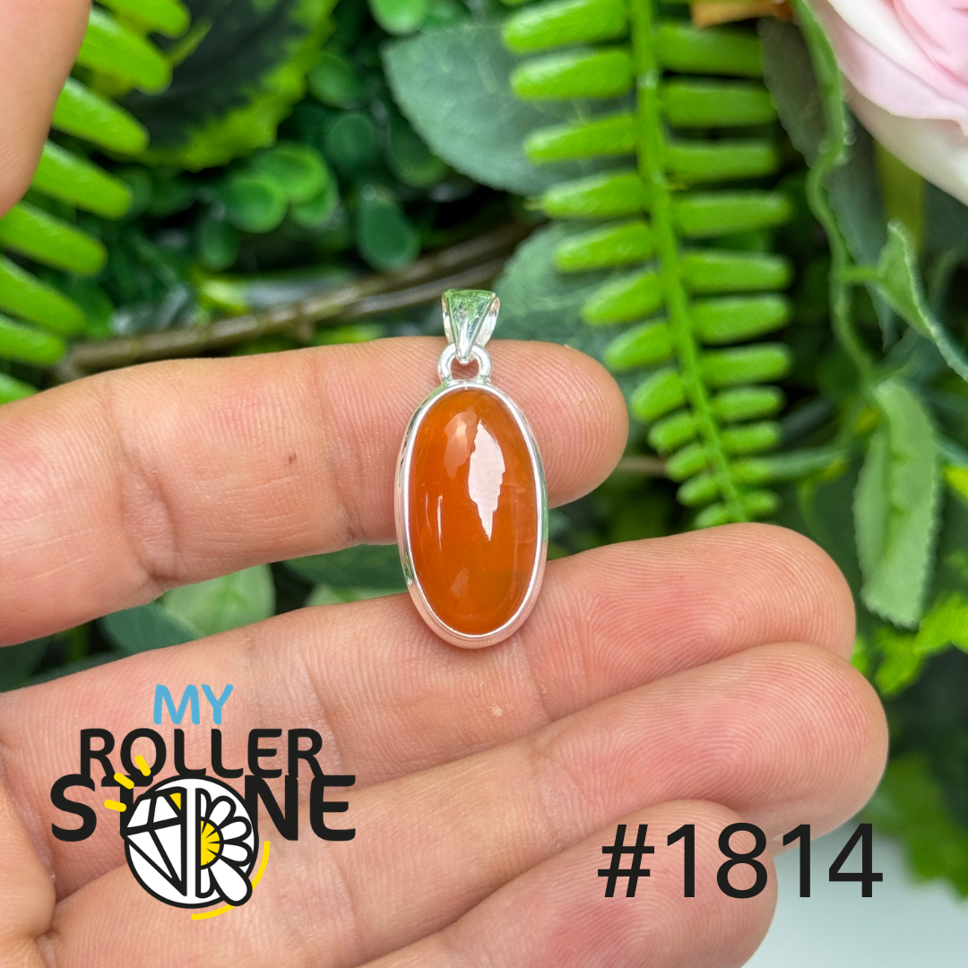 Pendentif argent cornaline #1814