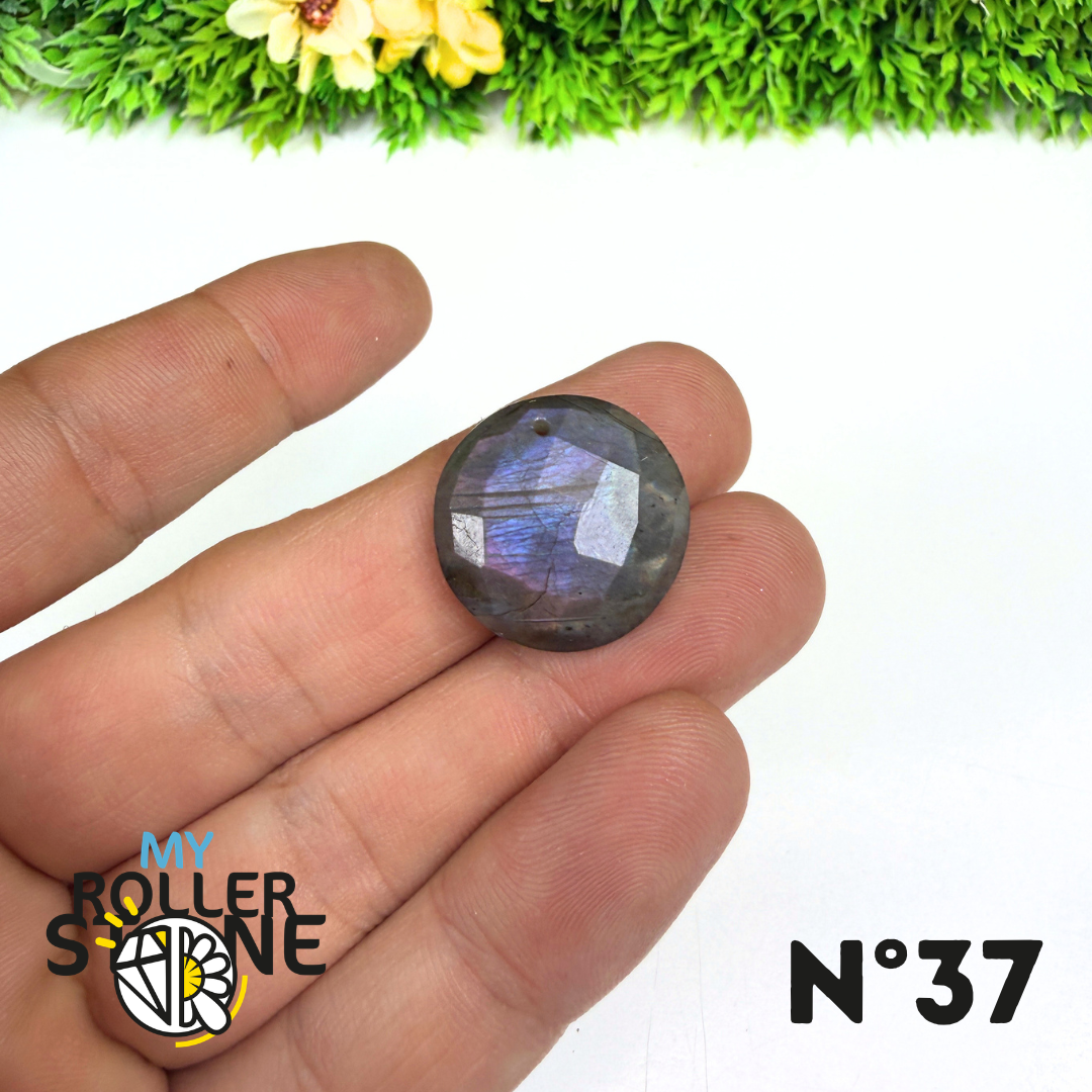 Pendentif Percé Spectrolite Violette