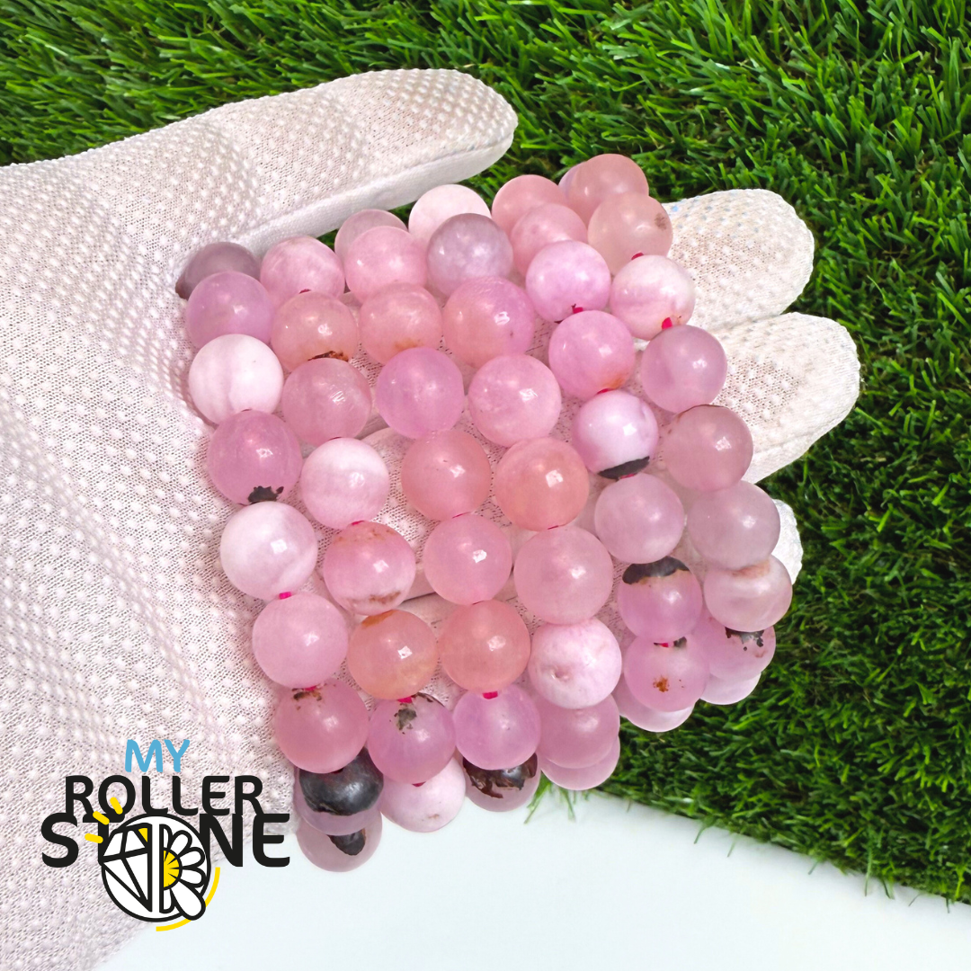 Bracelet en Aragonite rose 10,12 MM