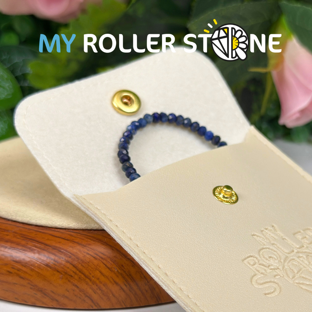Bracelet Lapis lazuli fermoir Argent