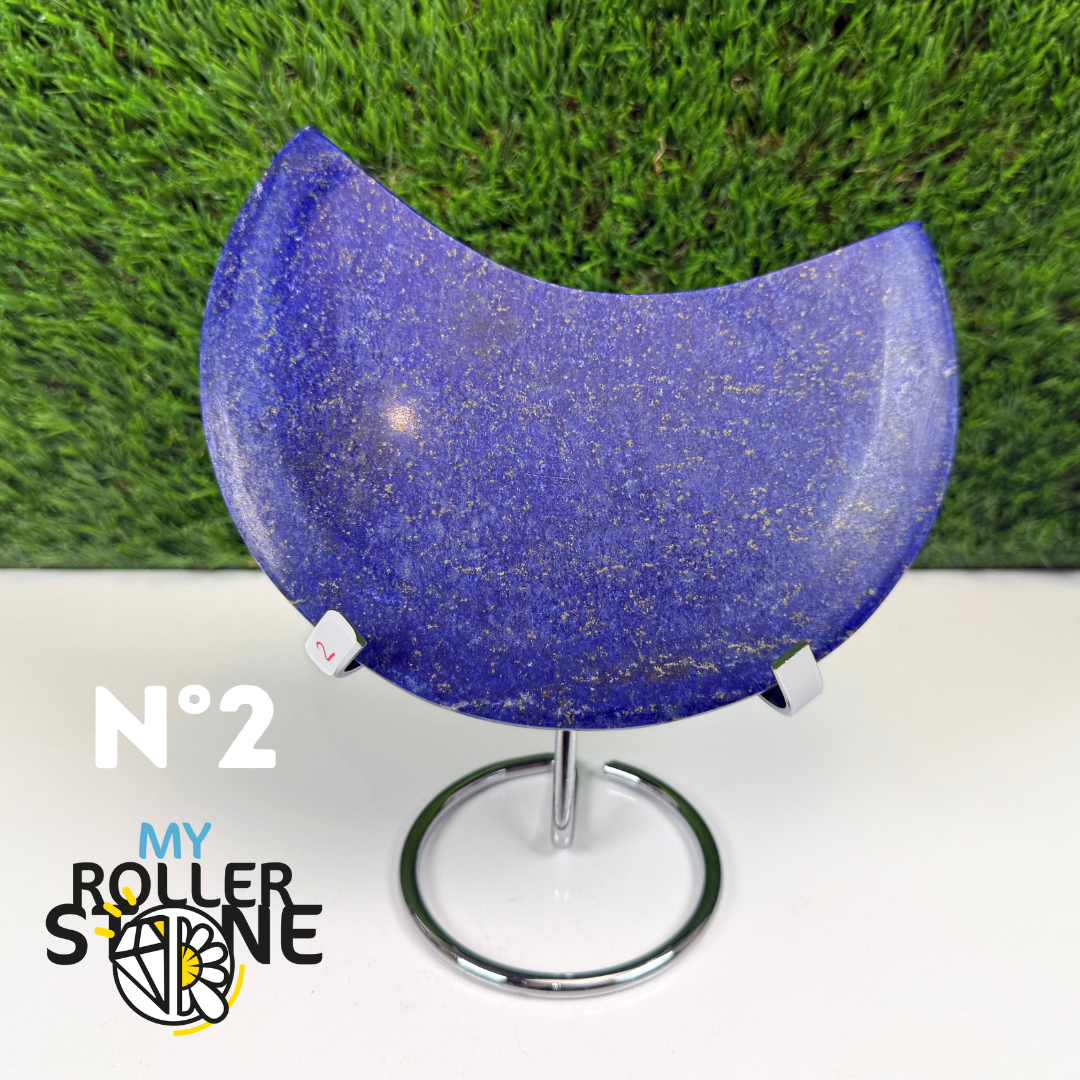 Lune en Lapis Lazuli avec Support