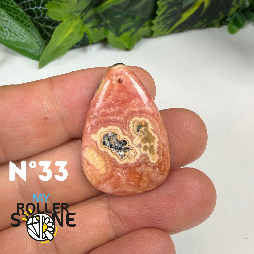 Pendentif Percé Rhodochrosite