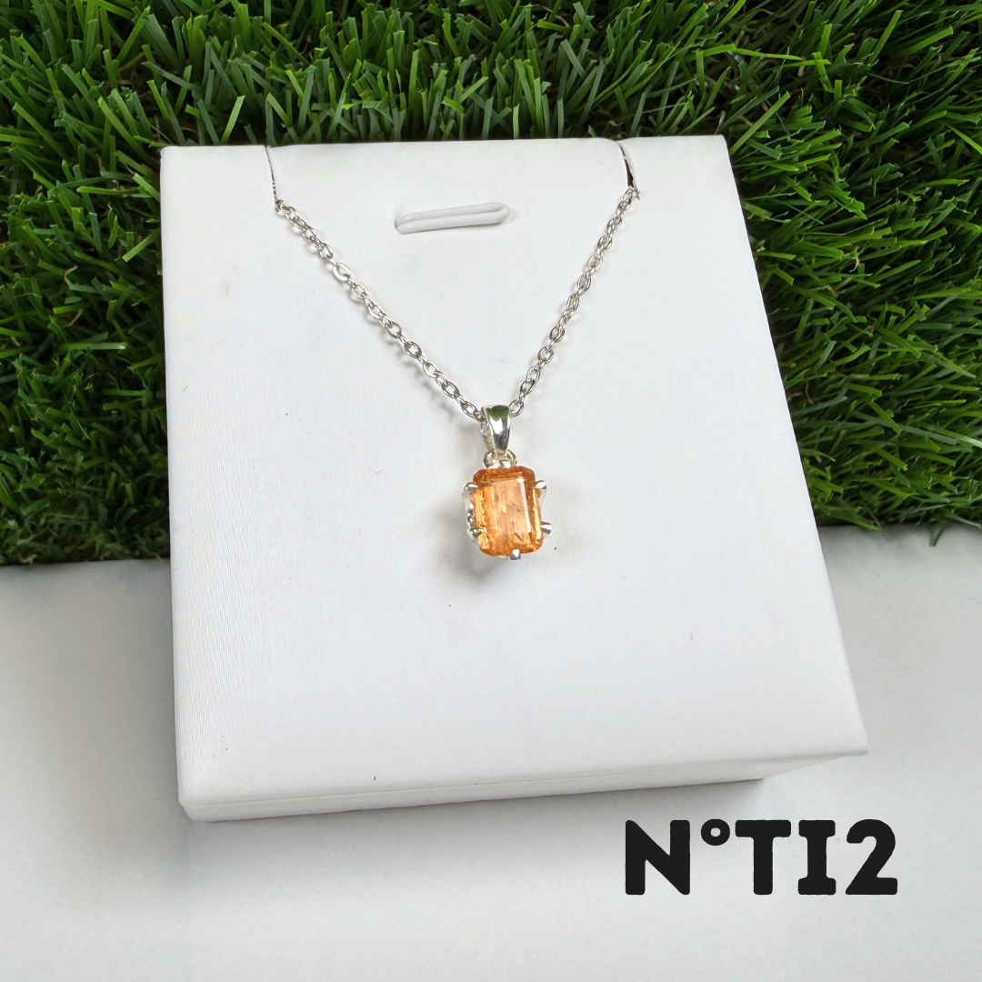 Pendentif Topaze Imperial Argent 925 #2