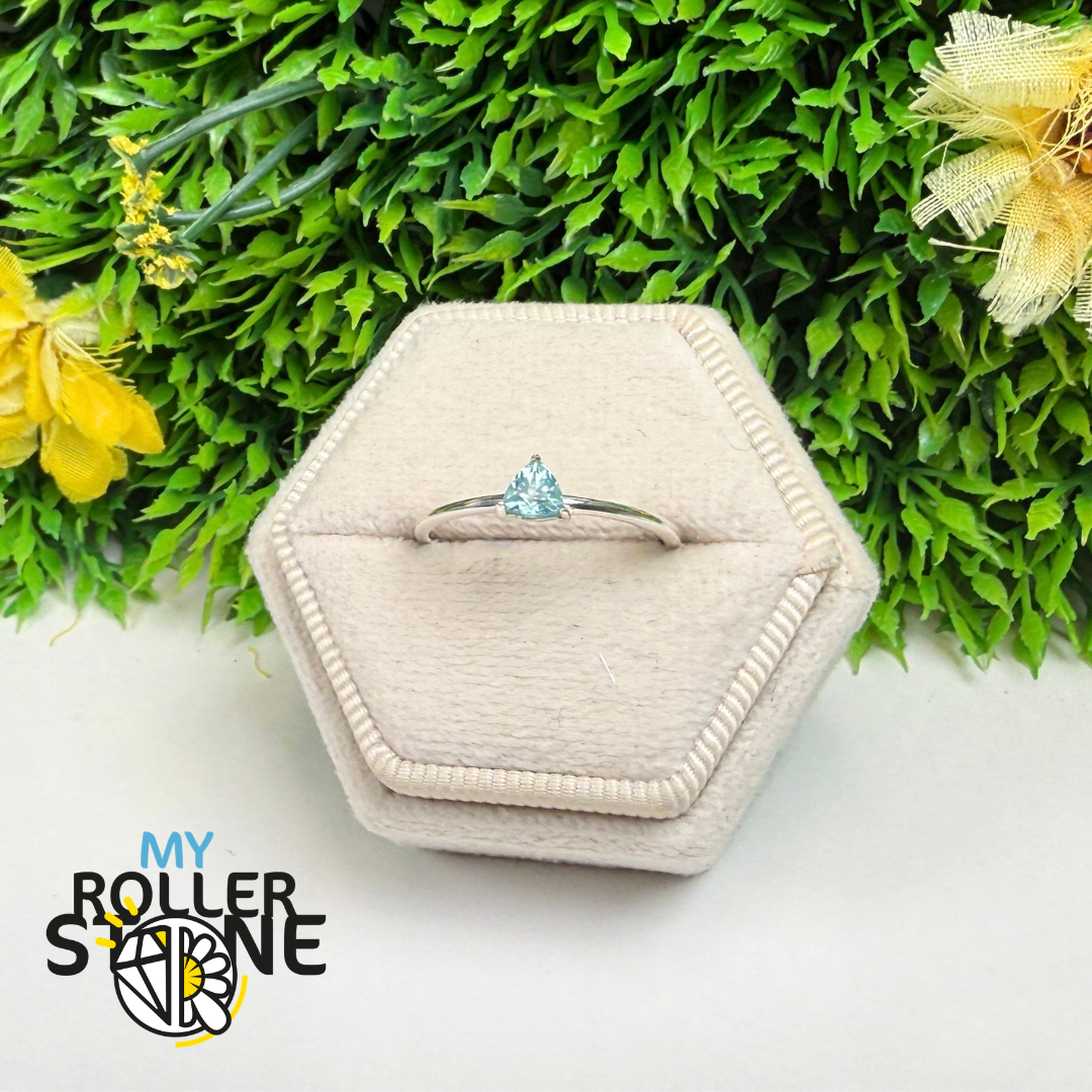 Bague Apatite Bleue Néon Facettée – RBC312-NBF