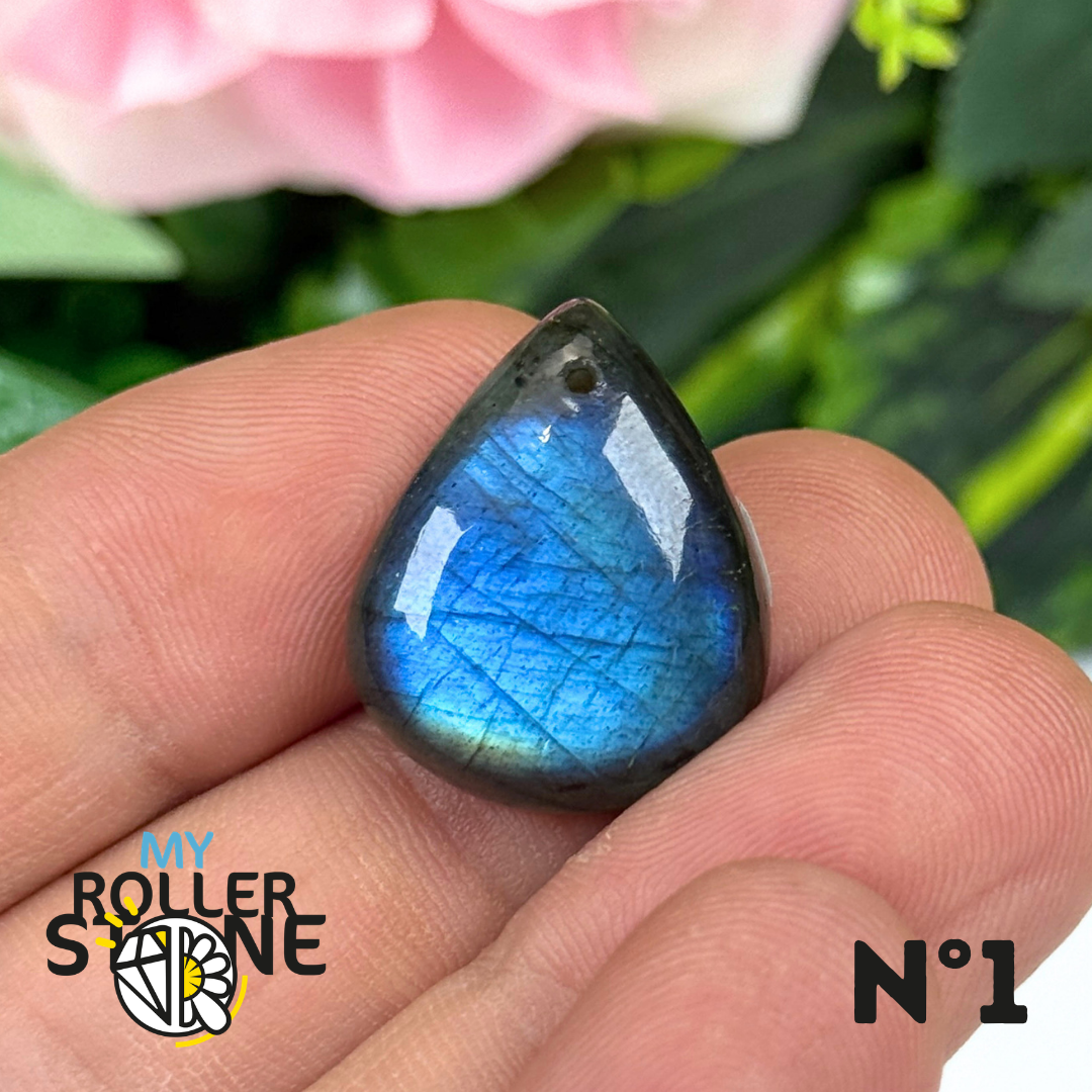 Pendentif Labradorite Blue fire percé 5A