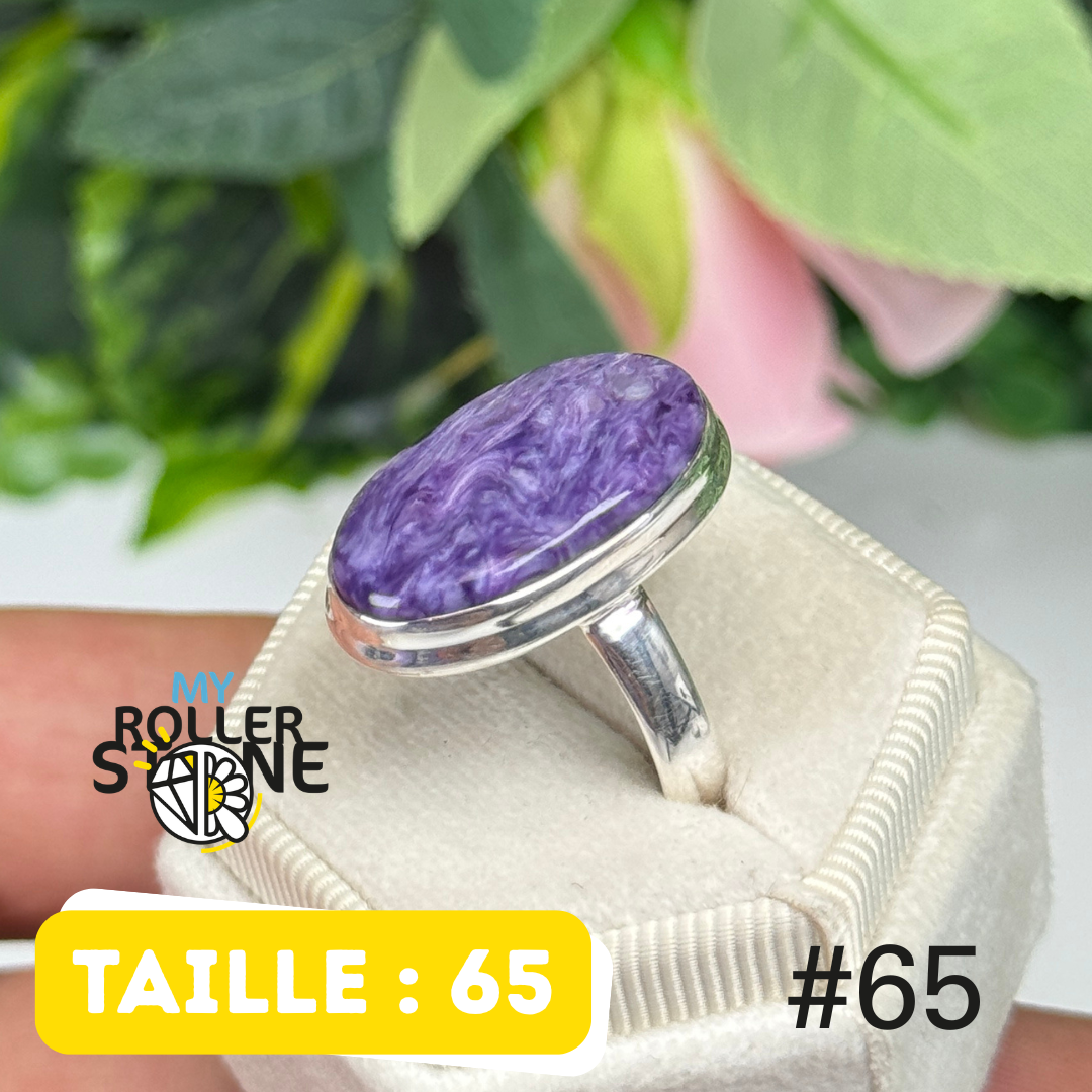 Bague argent charoïte #OR65