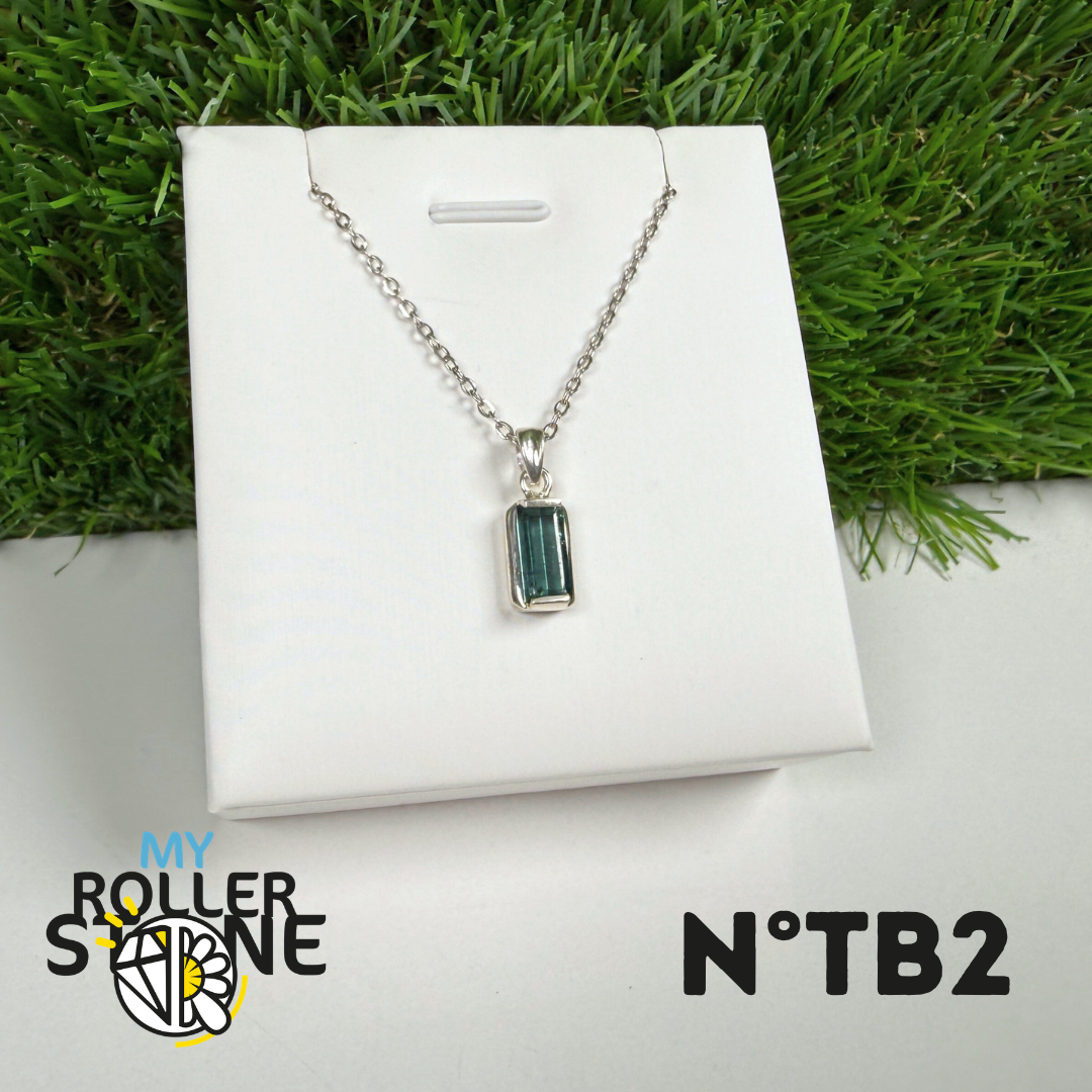 Tourmaline Bleue (Indigolite) - Argent 925 -#2