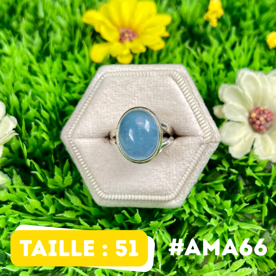 Bague en Aigue-Marine Argent 925 #AMA66