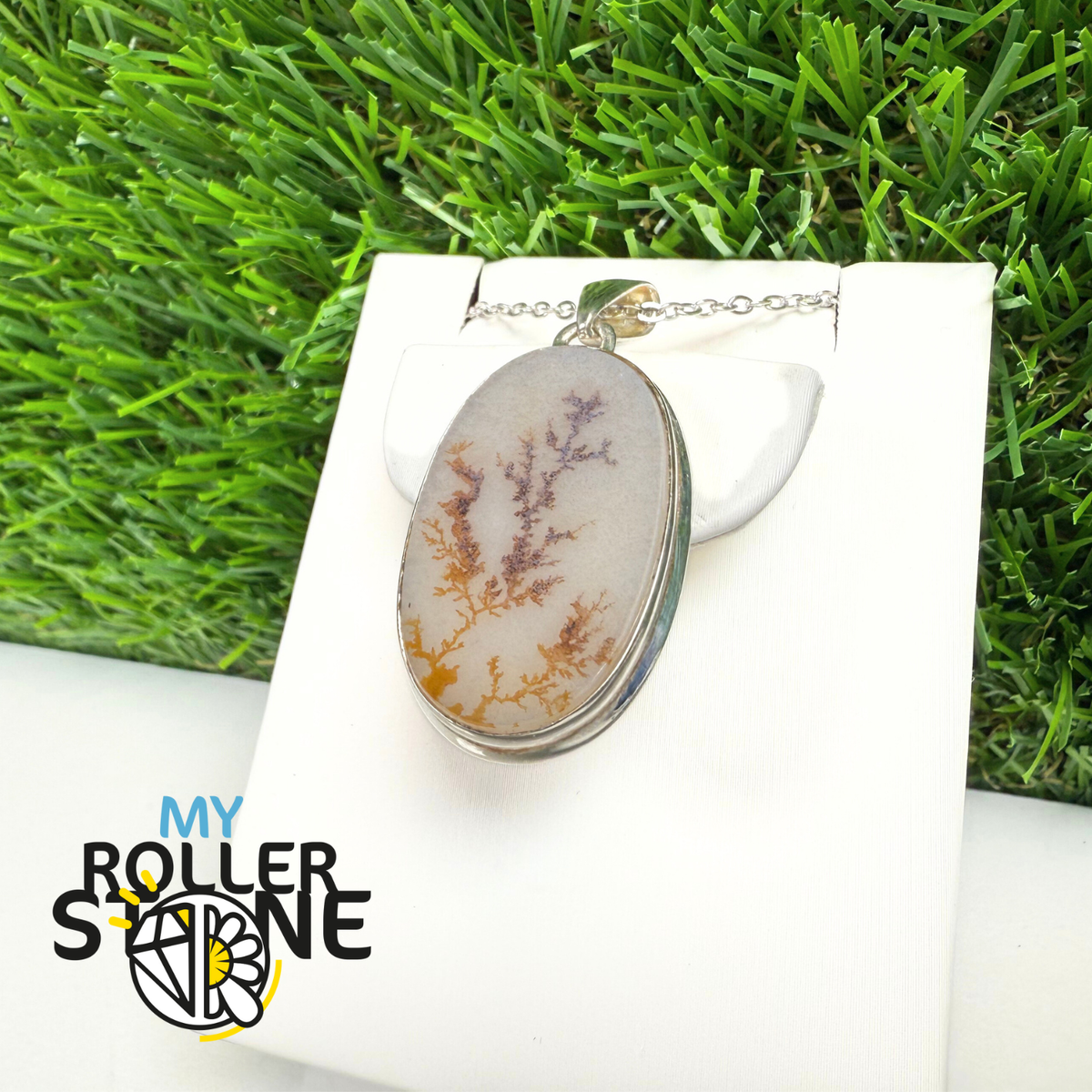 Pendentif Argent Agate Scénic Dendritique #2