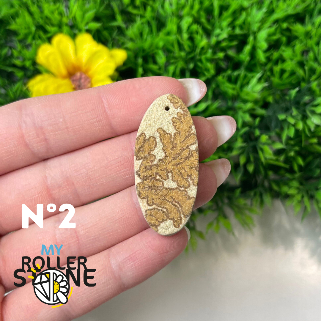Pendentif Fossil dentritique 5A percé
